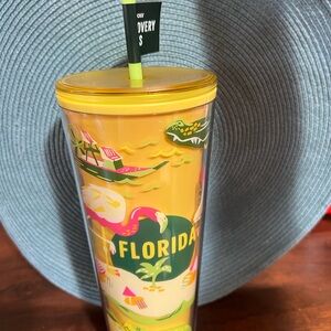 Florida Themed Yellow Tumbler